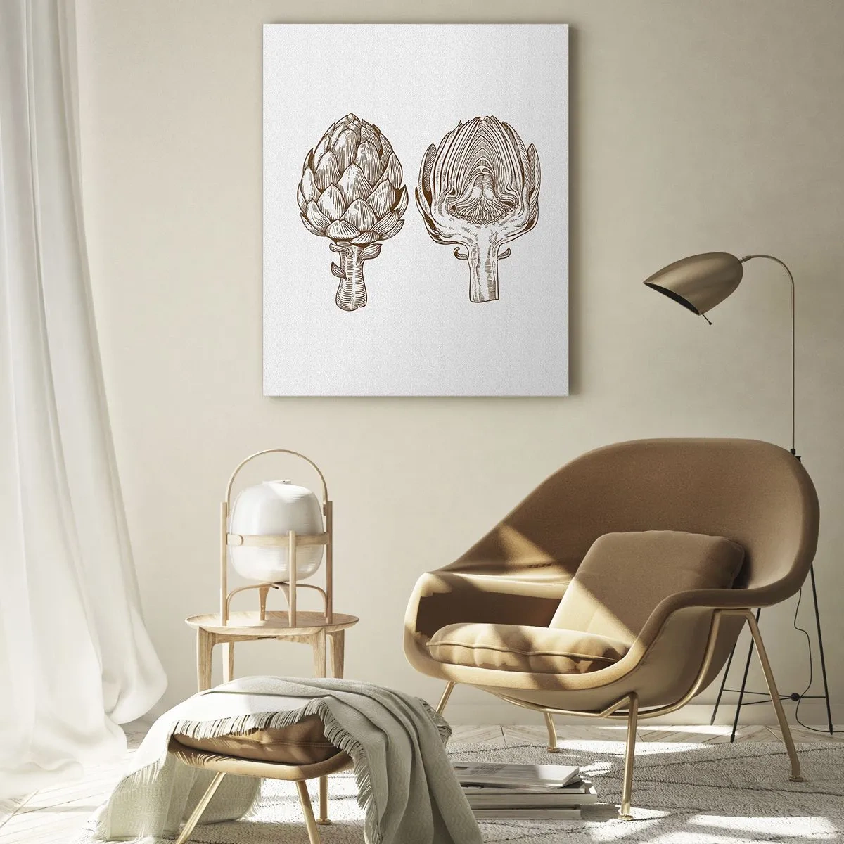 Glastavla - Bild på glas - Anatomilektion - 50x70 cm