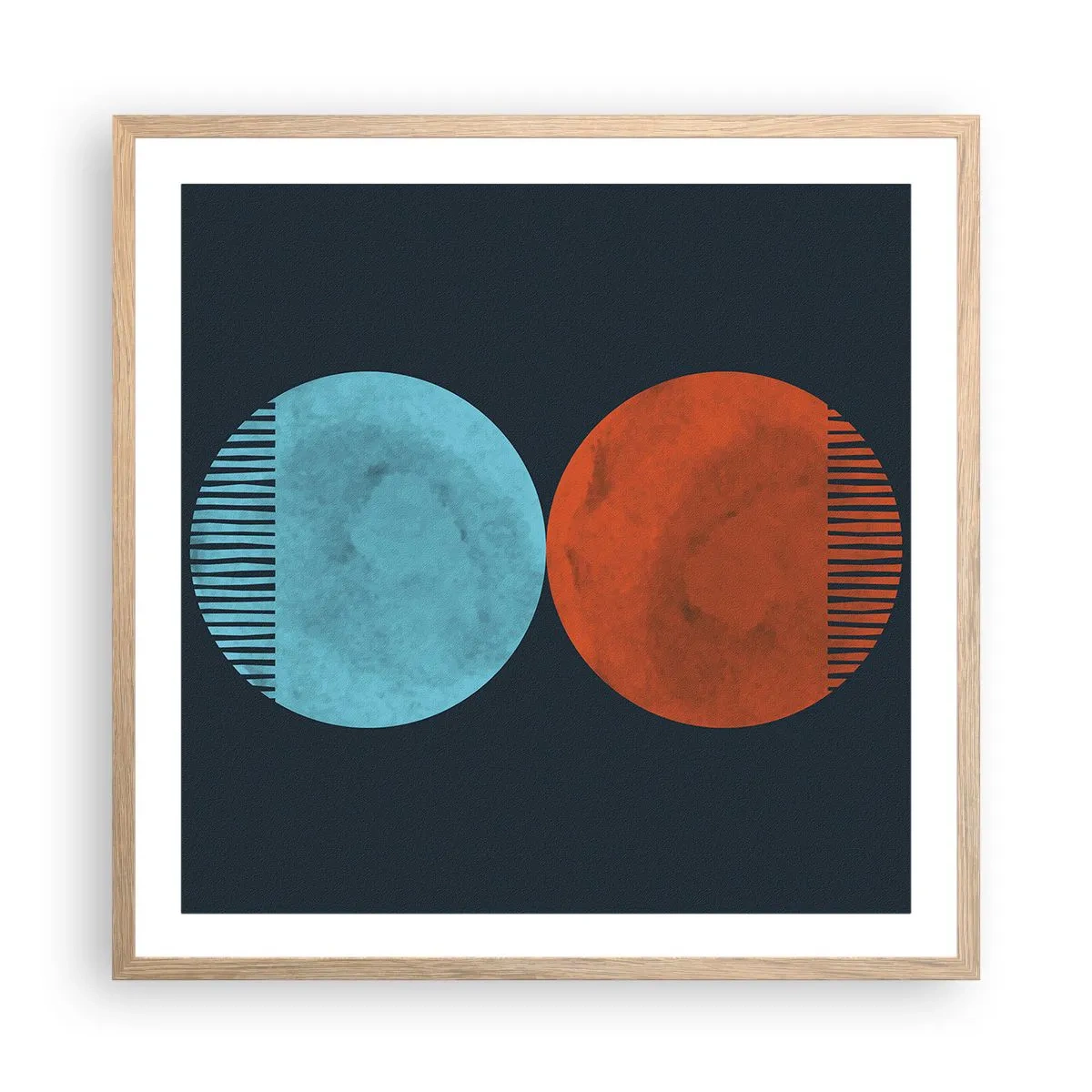 Affisch i ram av ljusek - Endast geometri? - 60x60 cm