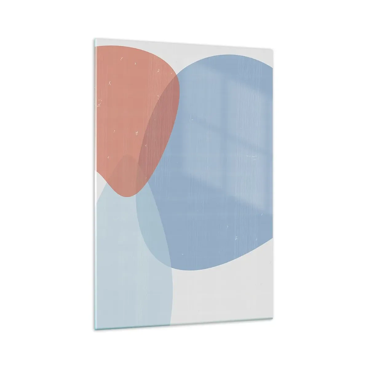 Glastavla - Bild på glas - Pastellfärgade relationer - 70x100 cm