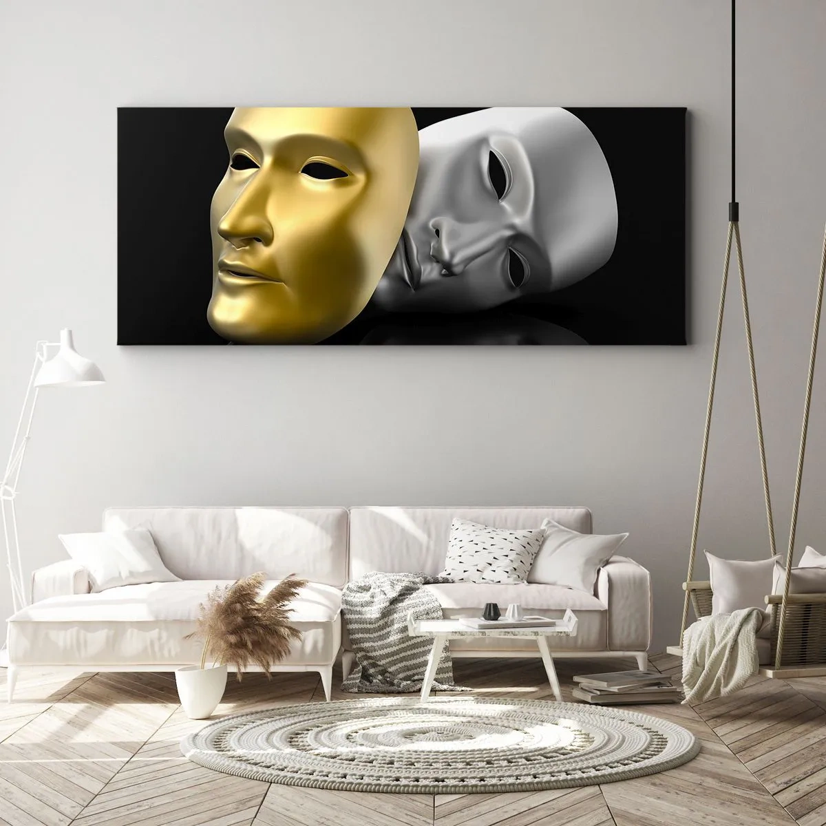 Canvastavla - Bild på duk - Livet är teater - 100x40 cm