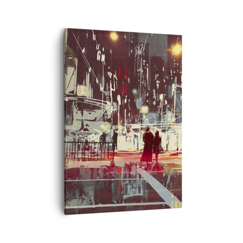 Canvastavla - Bild på duk - Storstads passage - 50x70 cm
