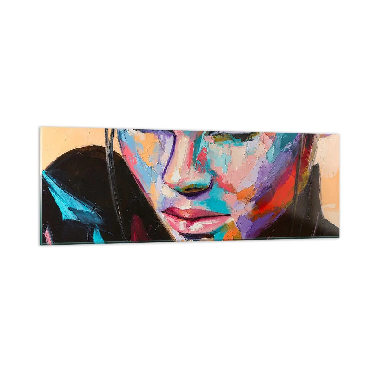 Glastavla - Bild på glas - Vilt hjärta - 90x30 cm