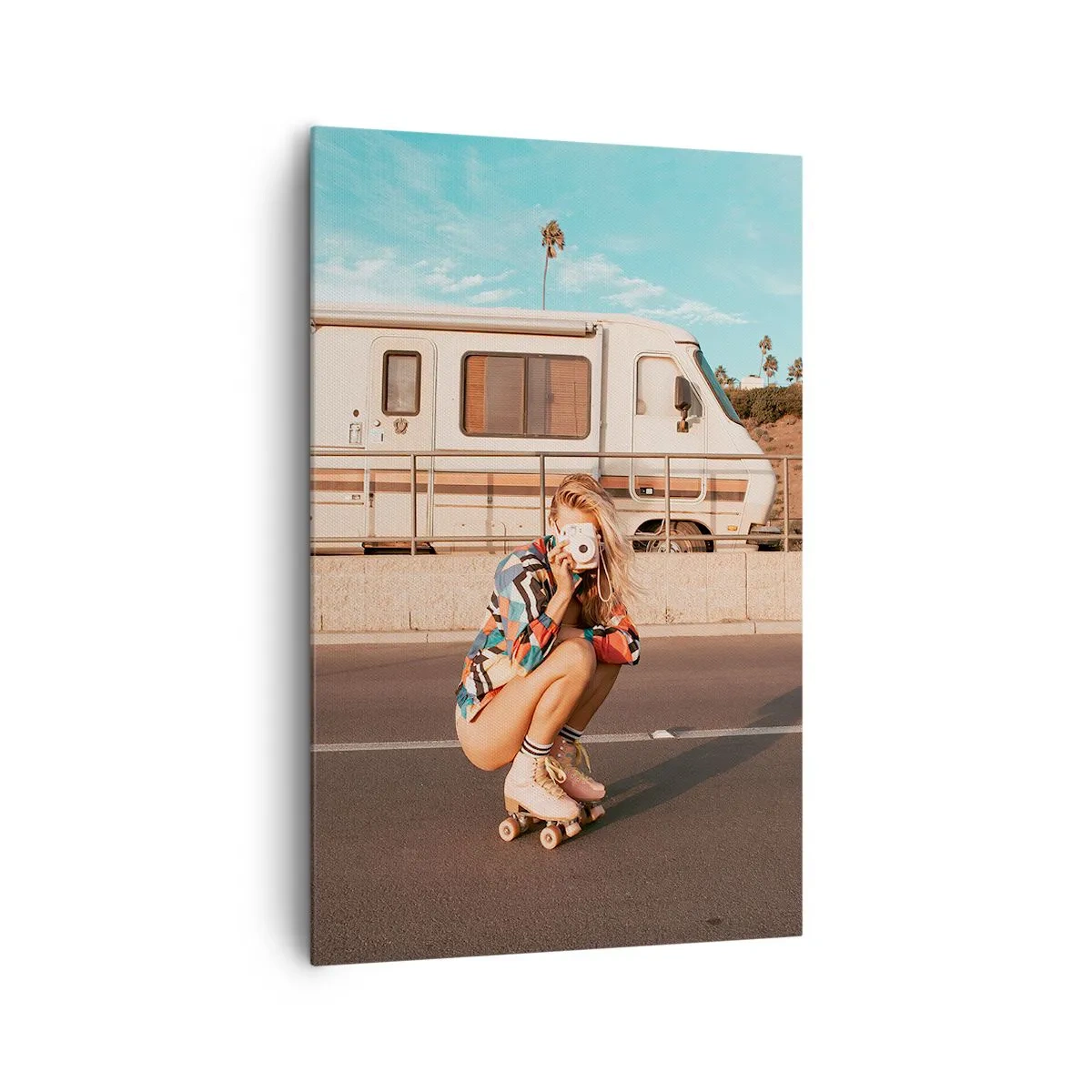 Canvastavla - Bild på duk - Ett leende, tack! - 80x120 cm