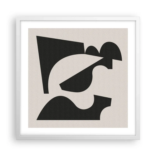 Affisch i vit ram - För självmontering - 50x50 cm