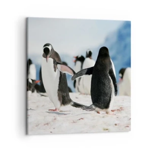 Canvastavla - Bild på duk - Dans på snön - 50x50 cm