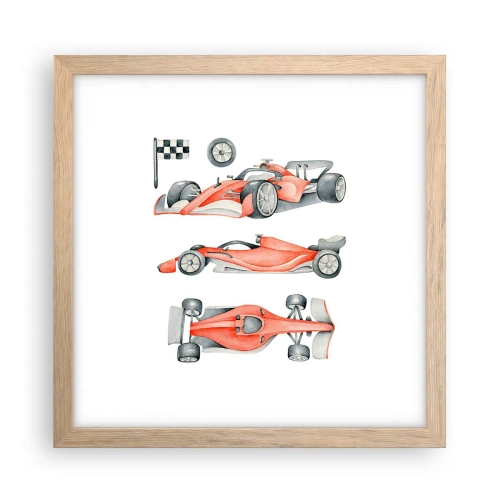 Affisch i ram av ljusek - Att komma ikapp en dröm - 30x30 cm