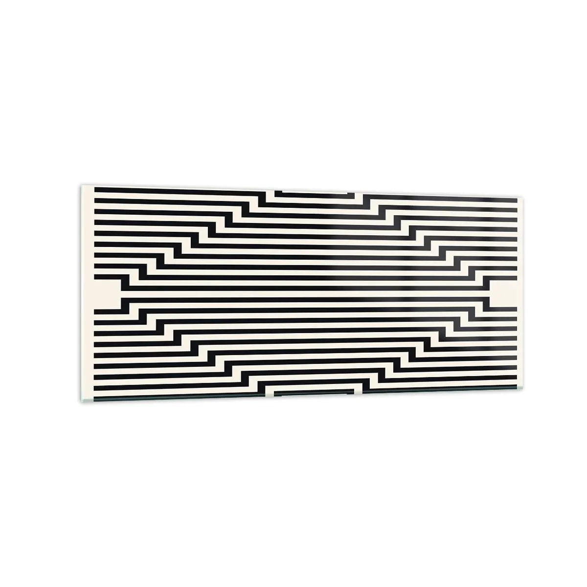 Glastavla - Bild på glas - Geometrisk illusion - 120x50 cm