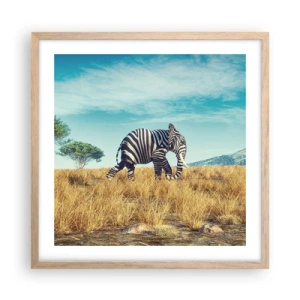 Affisch i ram av ljusek - Grått är ute - 50x50 cm