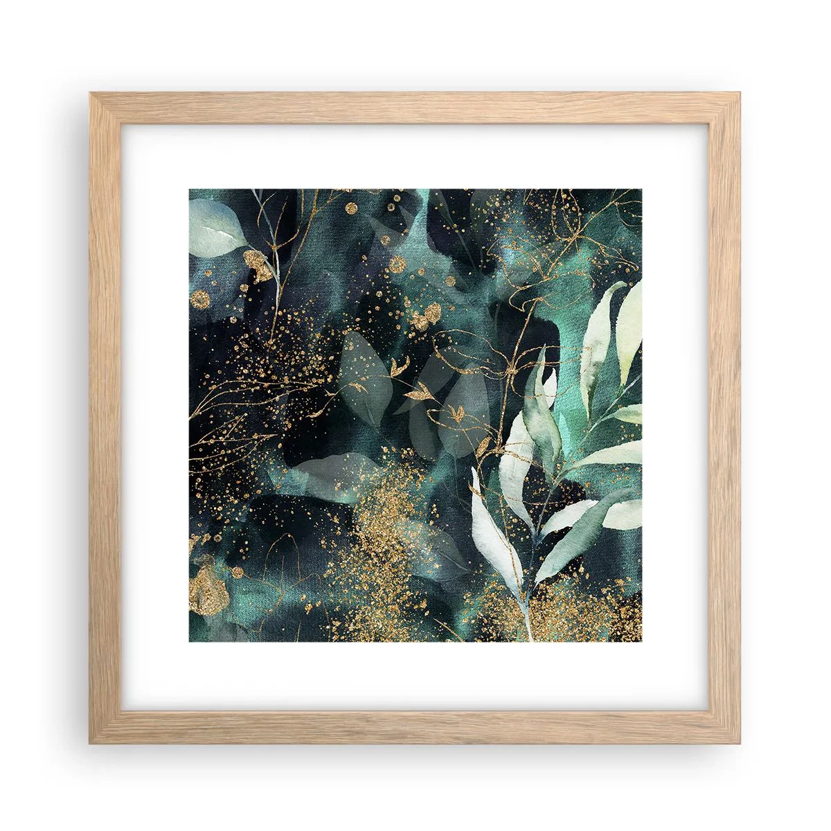 Affisch i ram av ljusek - Förtrollad trädgård - 30x30 cm