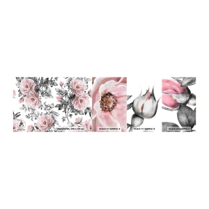 Provbit av självhäftande fototapet Deluxe Sticker - Tappa sig i rosblommorna - Blommor, Reste sig, Trädgård - 100x30 cm