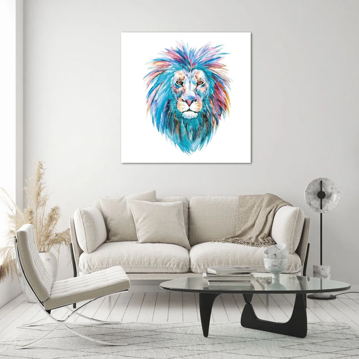 Glastavla - Bild på glas - Elektrifierande aura - 30x30 cm