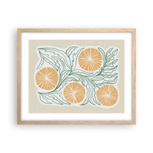 Affisch i ram av ljusek - Etniskt med en touch av abstraktion - 50x40 cm