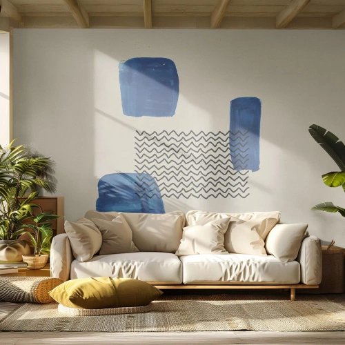 Fototapet Premium Canvas - Abstrakt kvartett - Abstraktion, Bit, Modern konst. - 100x70 cm