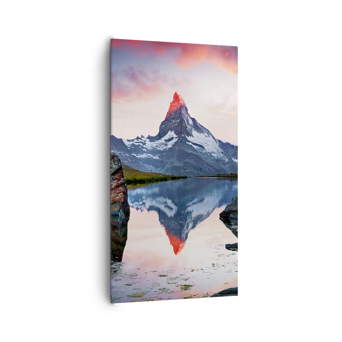 Canvastavla - Bild på duk - Bergens hjärta är hett - 65x120 cm