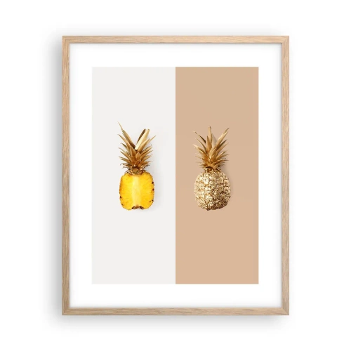 Affisch i ram av ljusek - Ananas för oss - 40x50 cm