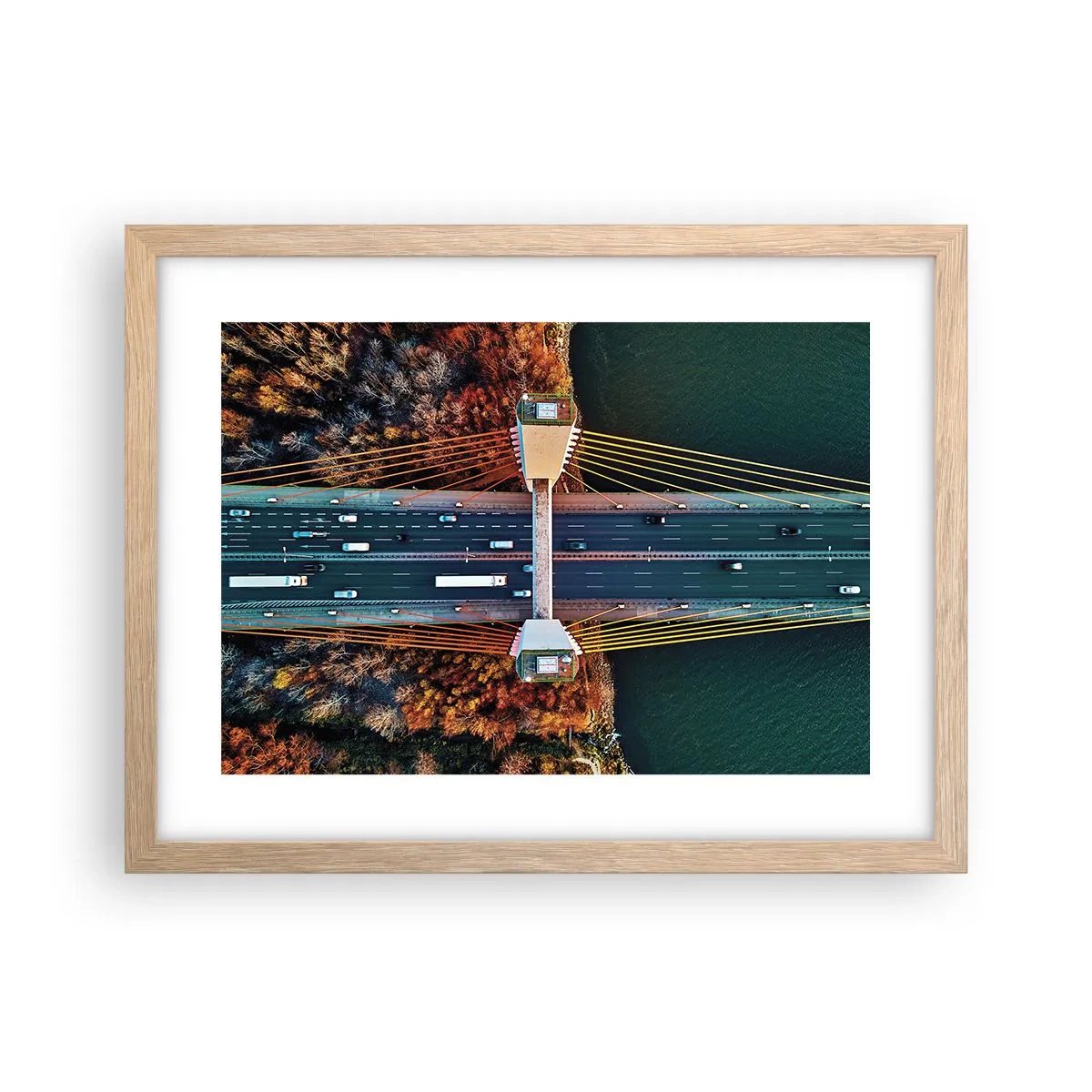 Affisch i ram av ljusek - Bortom vatten, bortom skog - 40x30 cm