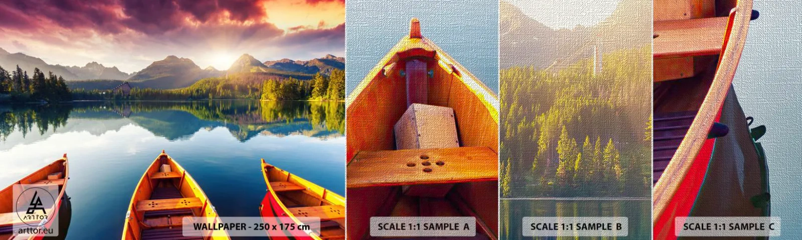 Provbit av fototapet Premium Canvas - Ingenting mot naturen - Landskap, Berg, Lugn - 100x30 cm