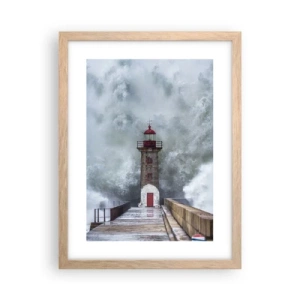 Affisch i ram av ljusek - Vattnets vrål, vindens skrik  - 30x40 cm