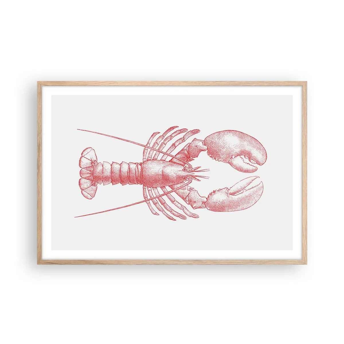 Affisch i ram av ljusek - Hummer värdig Homer - 91x61 cm