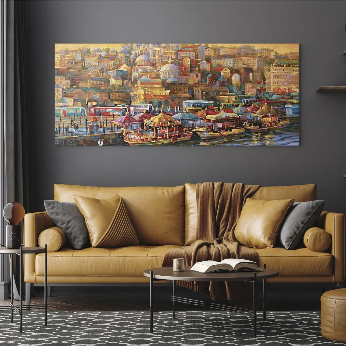 Glastavla - Bild på glas - Istanbul-berättelse - 120x50 cm