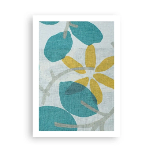 Affisch - Bland azurblå blad - 50x70 cm