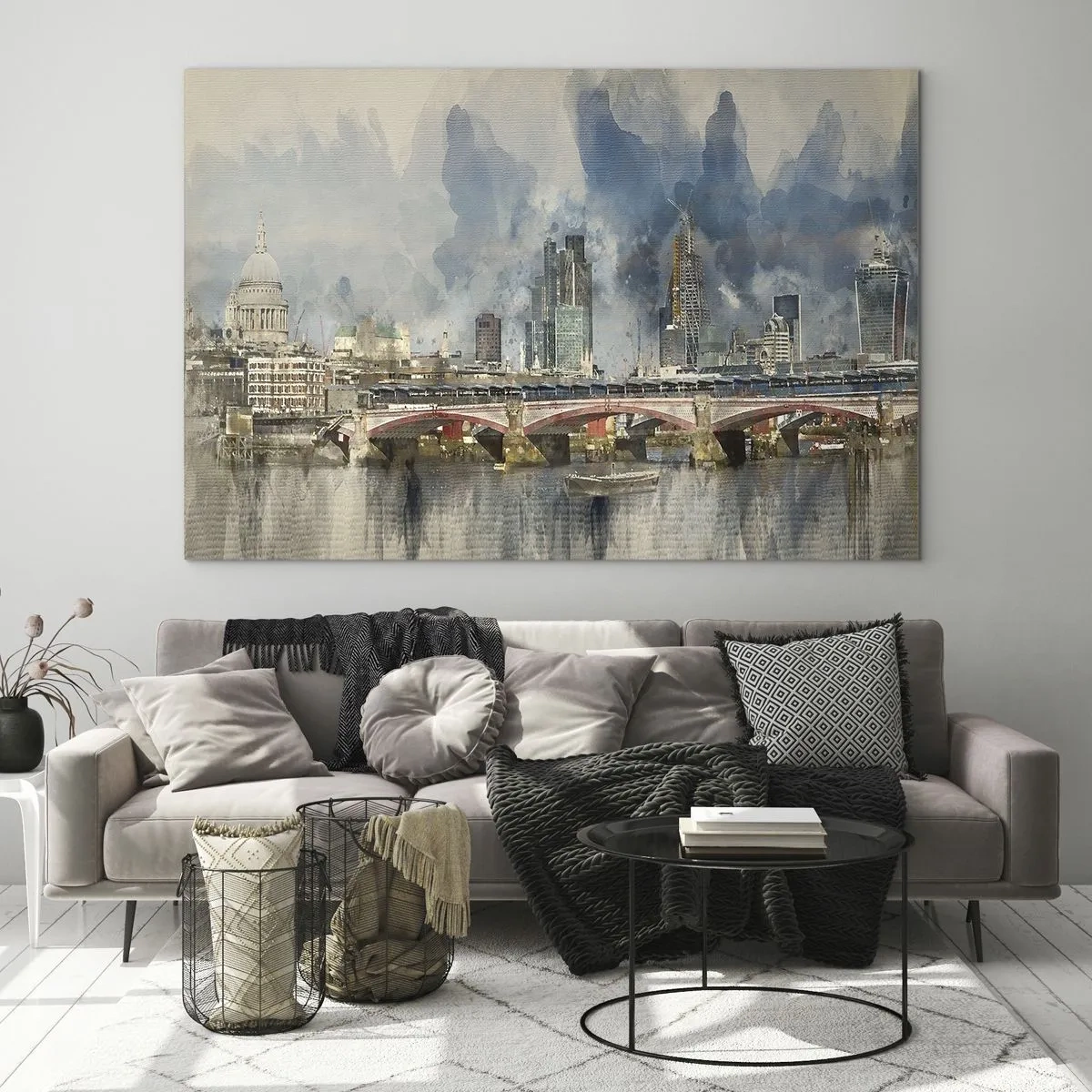 Glastavla - Bild på glas - London i all sin prakt - 70x50cm - London i hela sin prakt - Modern väggdekoration för vardagsrum och sovrum ARTTOR