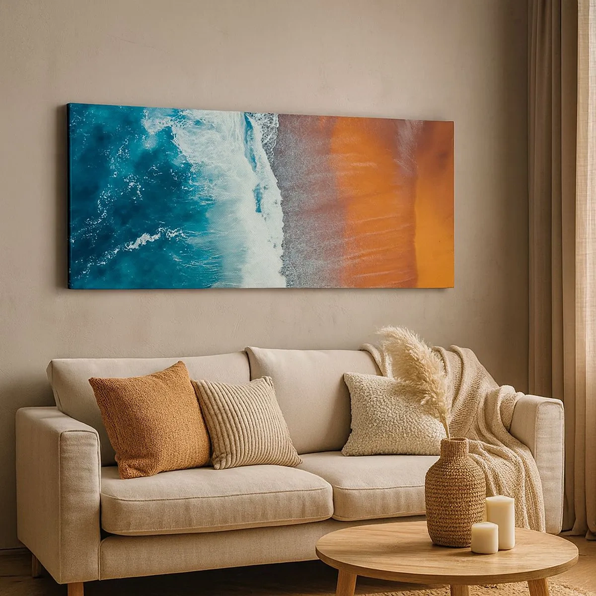 Canvastavla - Bild på duk - En touch av havet - 100x40 cm