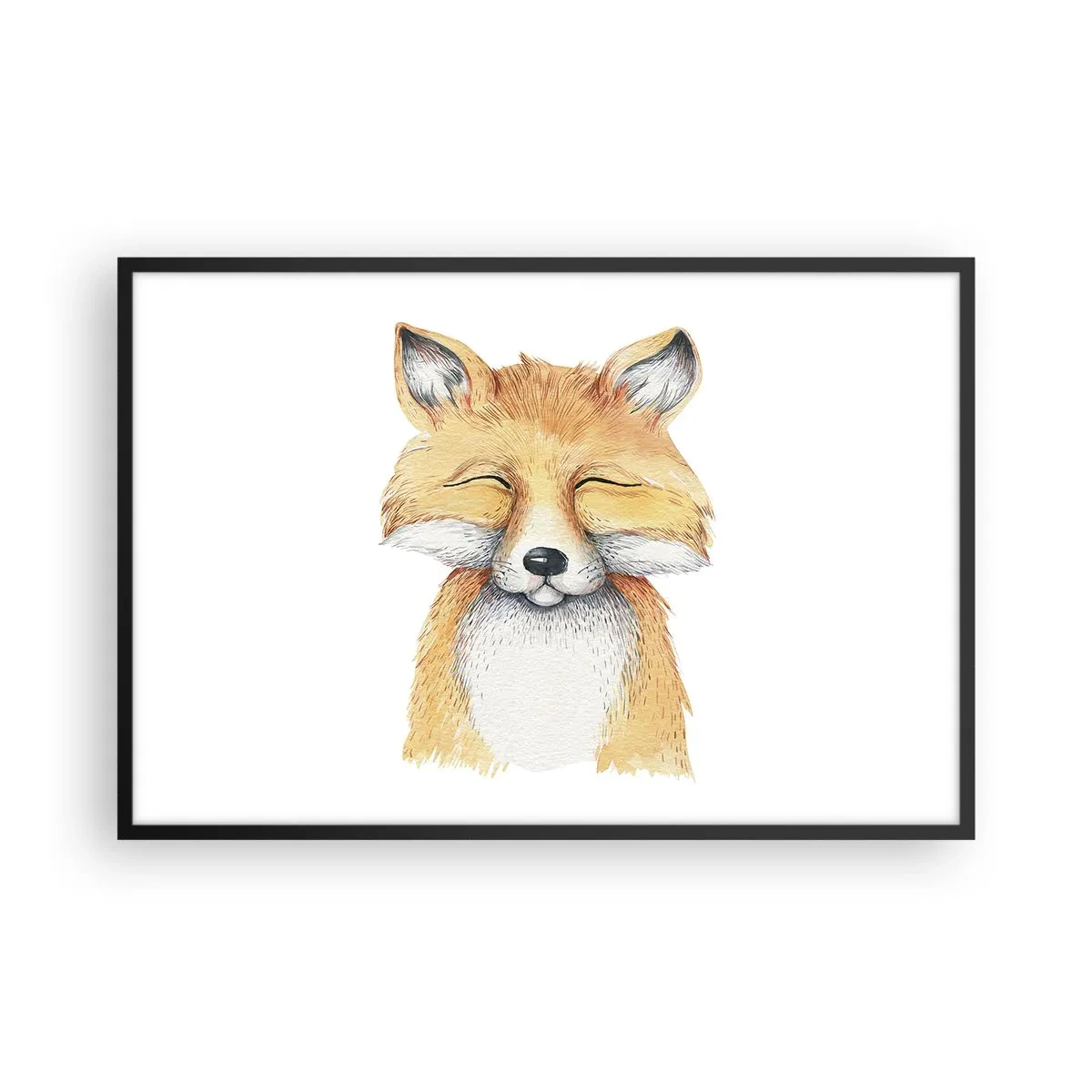Affisch i svart ram - Rävens humör - 91x61 cm