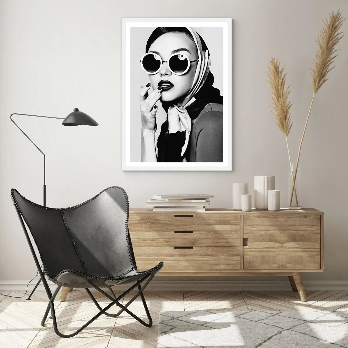 Affisch i vit ram - Hälsningar från 60-talet - 30x40 cm