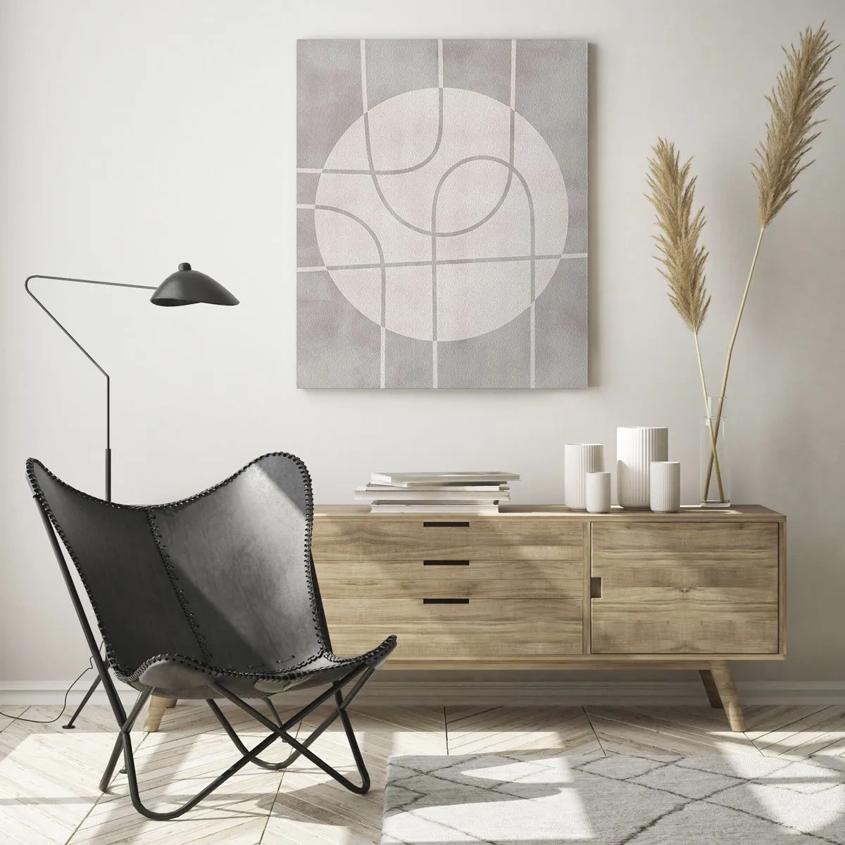 Glastavla - Bild på glas - Cirkulärt och rakt fram - 50x70 cm