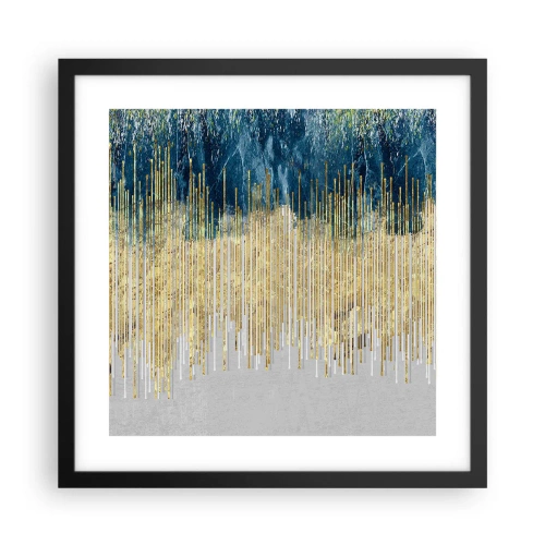 Affisch i svart ram - Förgylld gräns - 40x40 cm