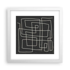 Affisch i vit ram - Inte så enkelt - 30x30 cm