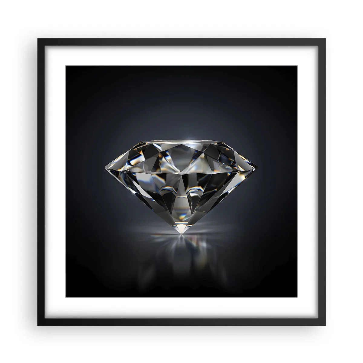 Affisch i svart ram - Bästa flickvännen - 50x50 cm