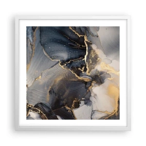 Affisch i vit ram - En stens liv - 50x50 cm