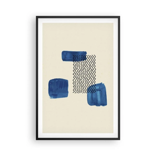 Affisch i svart ram - Abstrakt kvartett - 61x91 cm