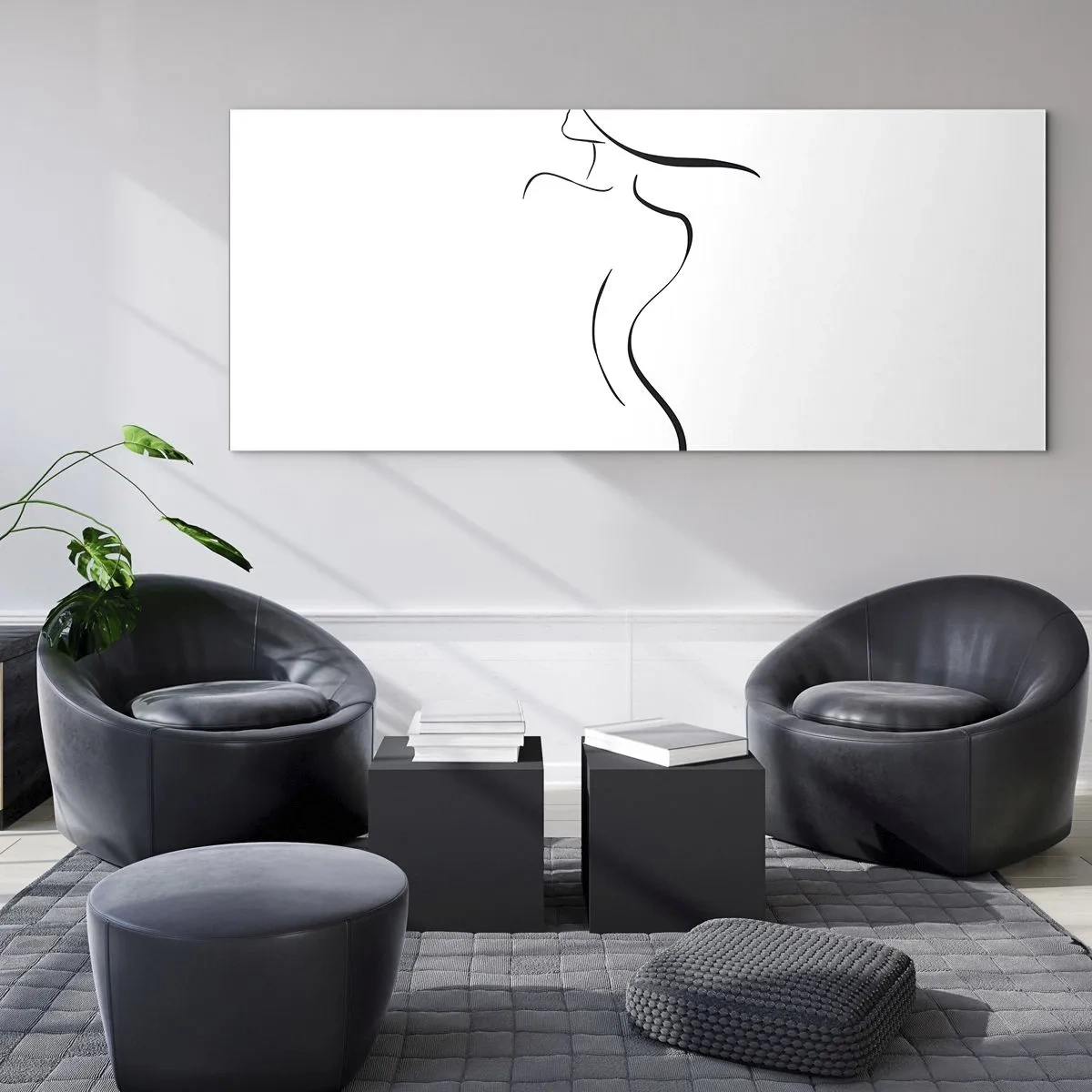 Glastavla - Bild på glas - Svårfångad som en våg - 100x40 cm
