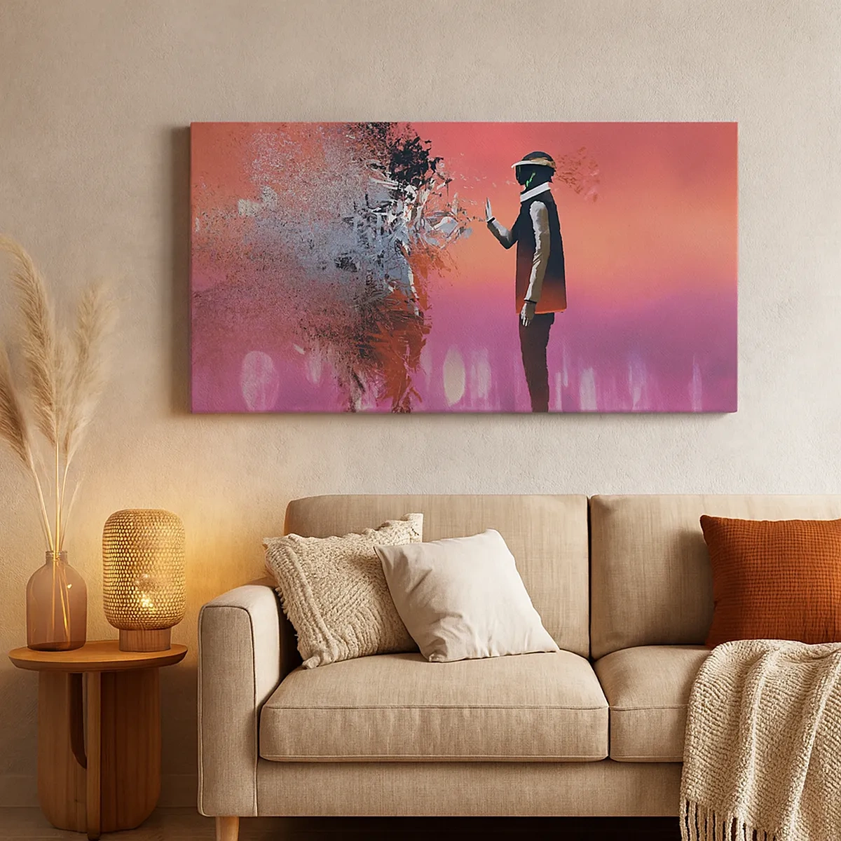 Canvastavla - Bild på duk - Kan man titta in i sig själv? - 30x30 cm