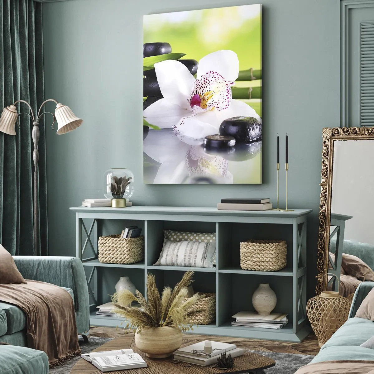 Canvastavla - Bild på duk - Sval fräschhet - 65x120 cm