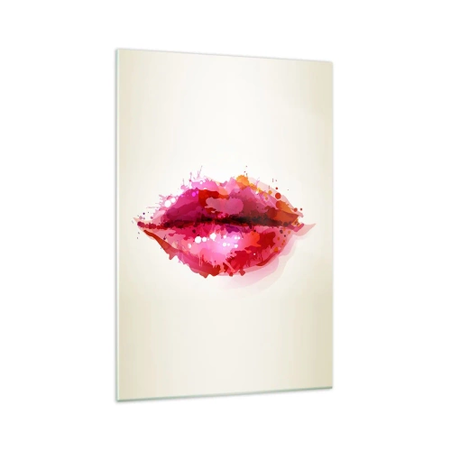 Glastavla - Bild på glas - Rödare nyans än rött - 70x100 cm