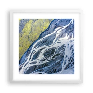 Affisch i vit ram - Naturens grottmålningar - 40x40 cm