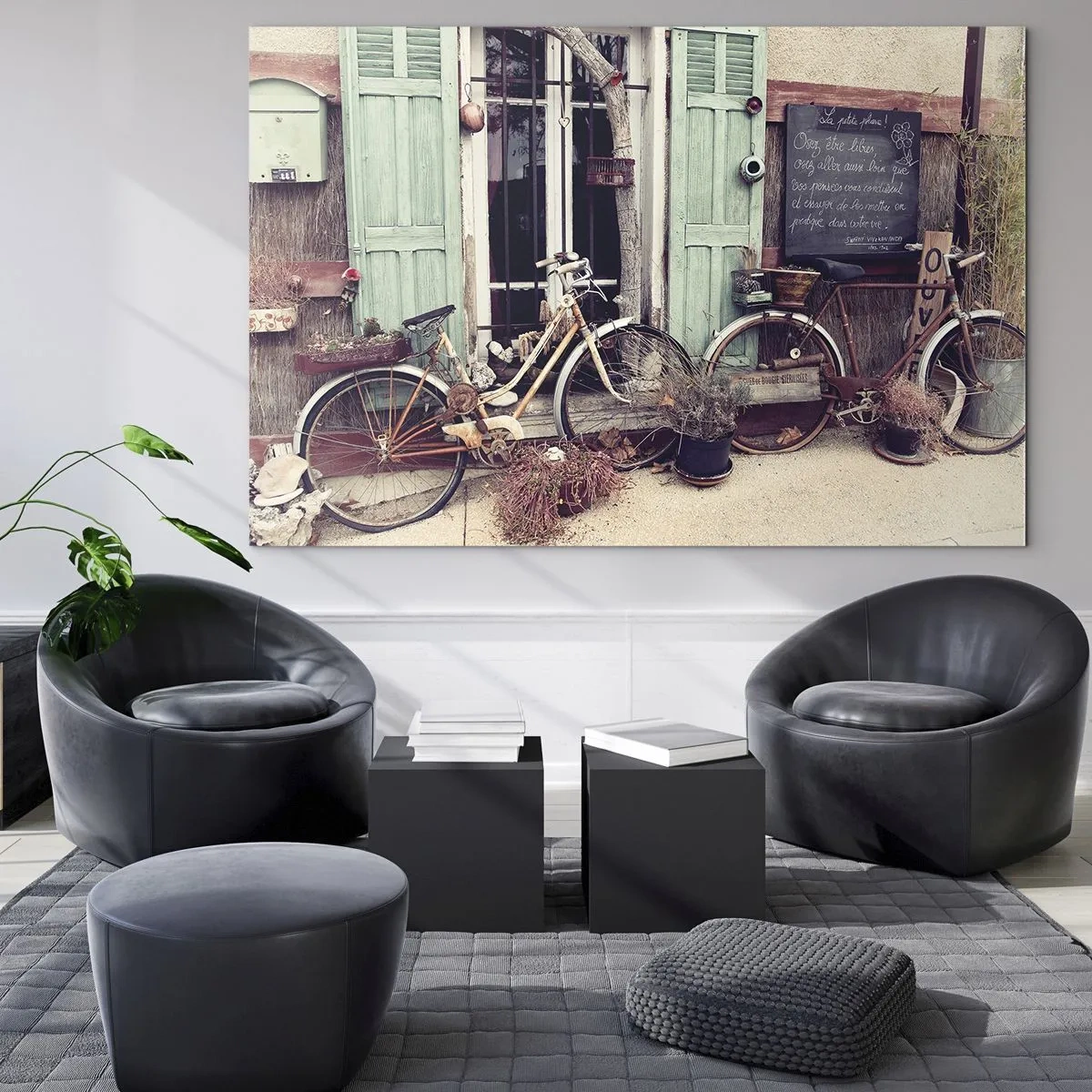 Glastavla - Bild på glas - Länge leve provinsen - 100x70 cm