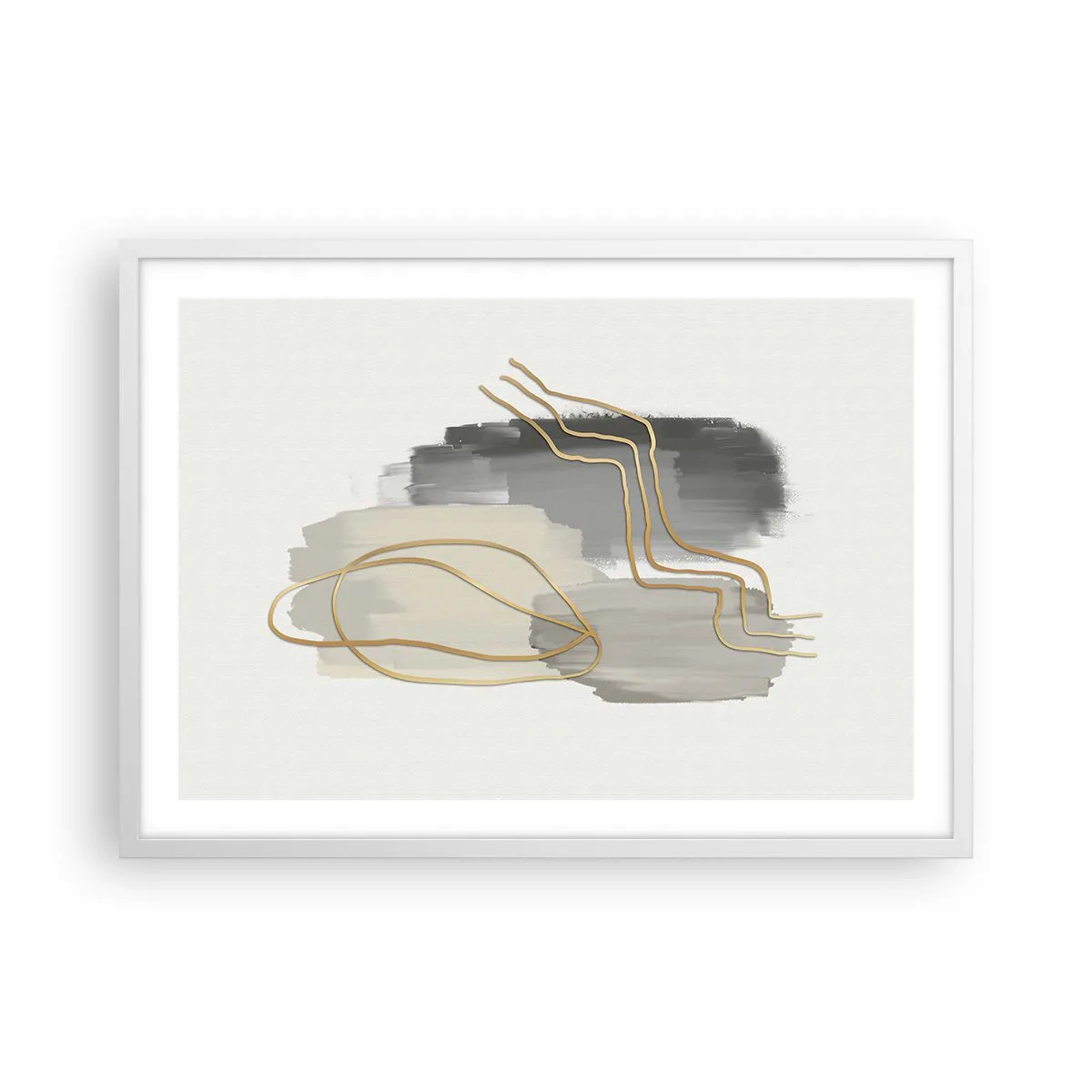 Affisch i vit ram - Varaktighet och rörelse - 70x50 cm