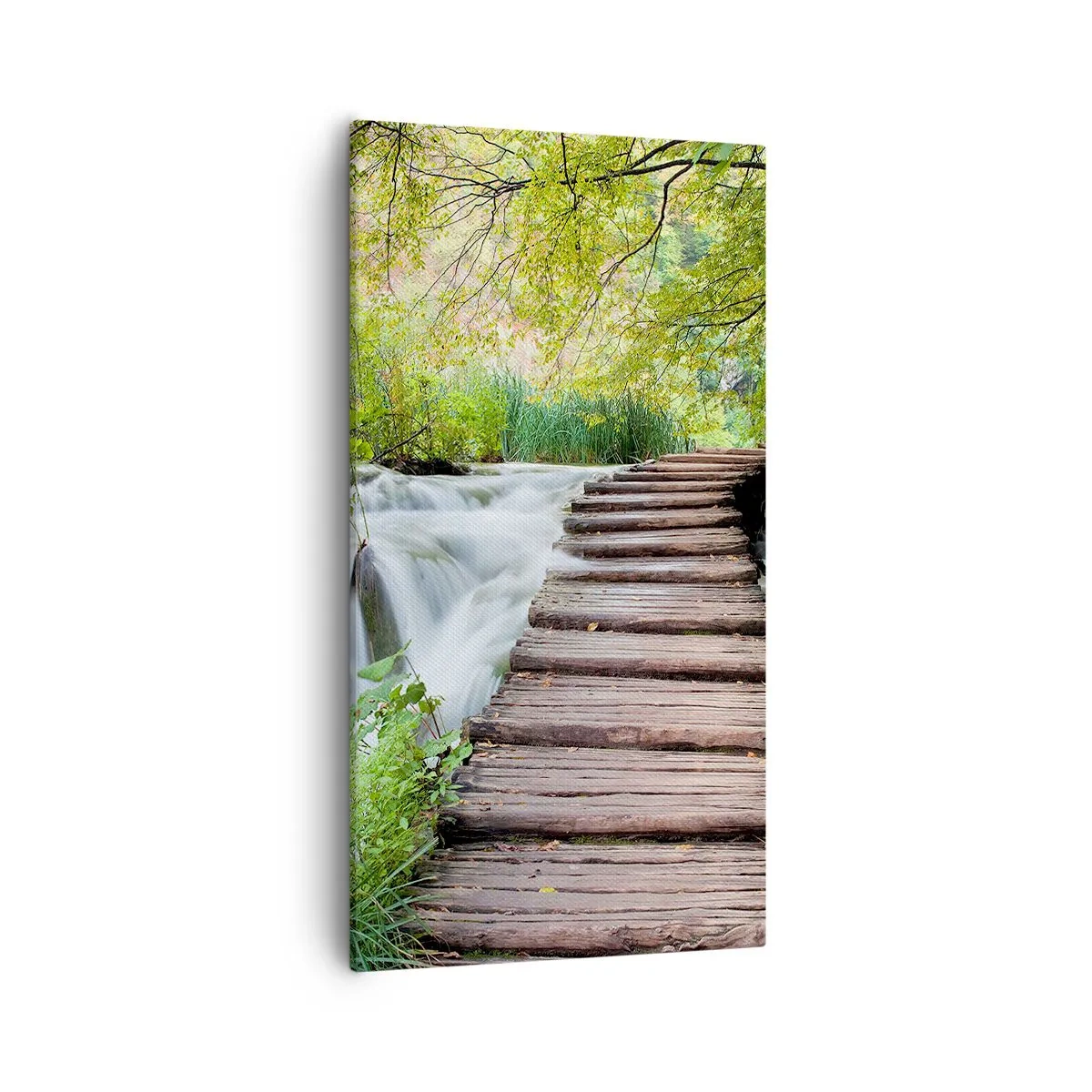Canvastavla - Bild på duk - Inget lugnt vatten - 55x100 cm