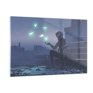 Glastavla - Bild på glas - Livet kommer tillbaka - 120x80 cm