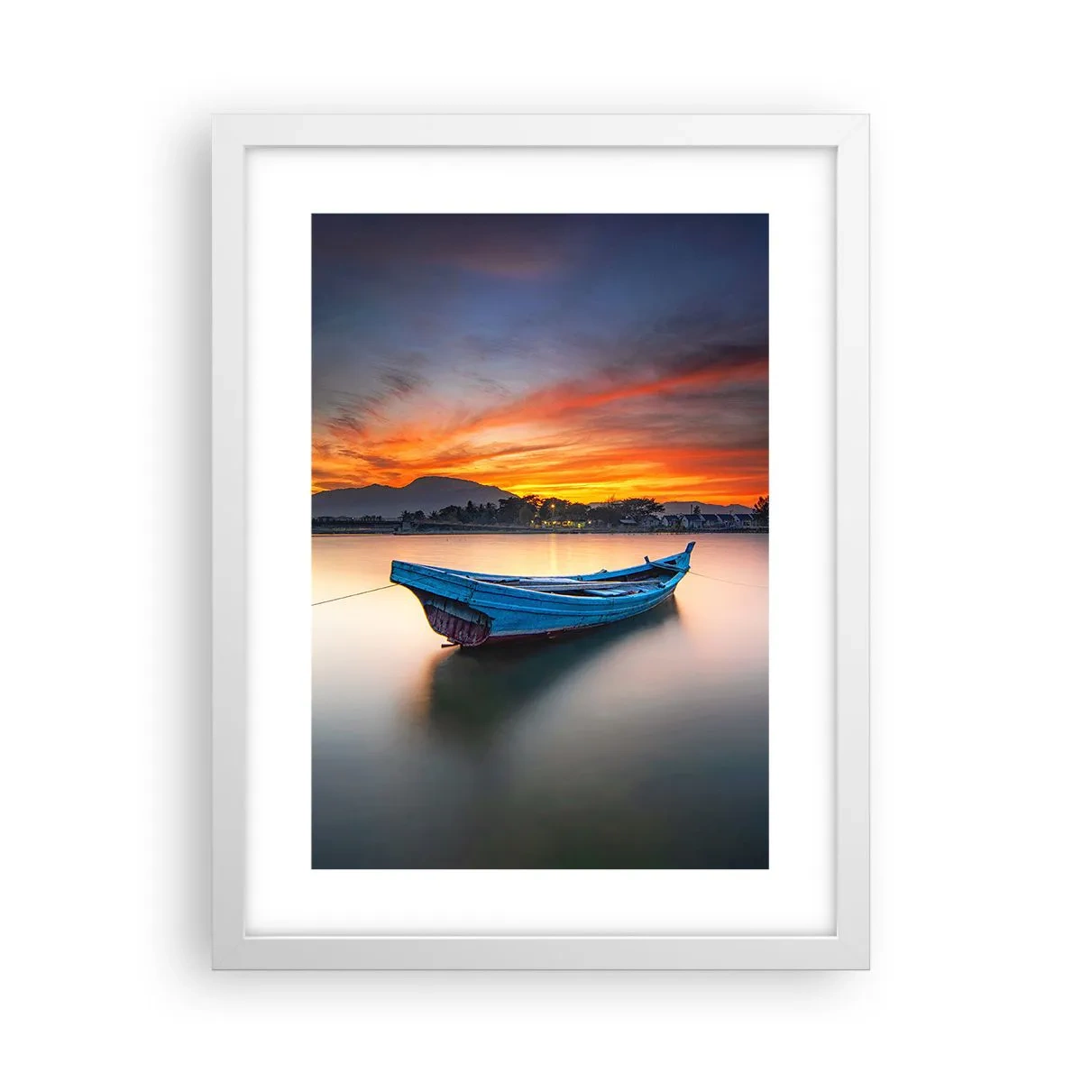 Affisch i vit ram - Det kommer en god natt - 30x40 cm