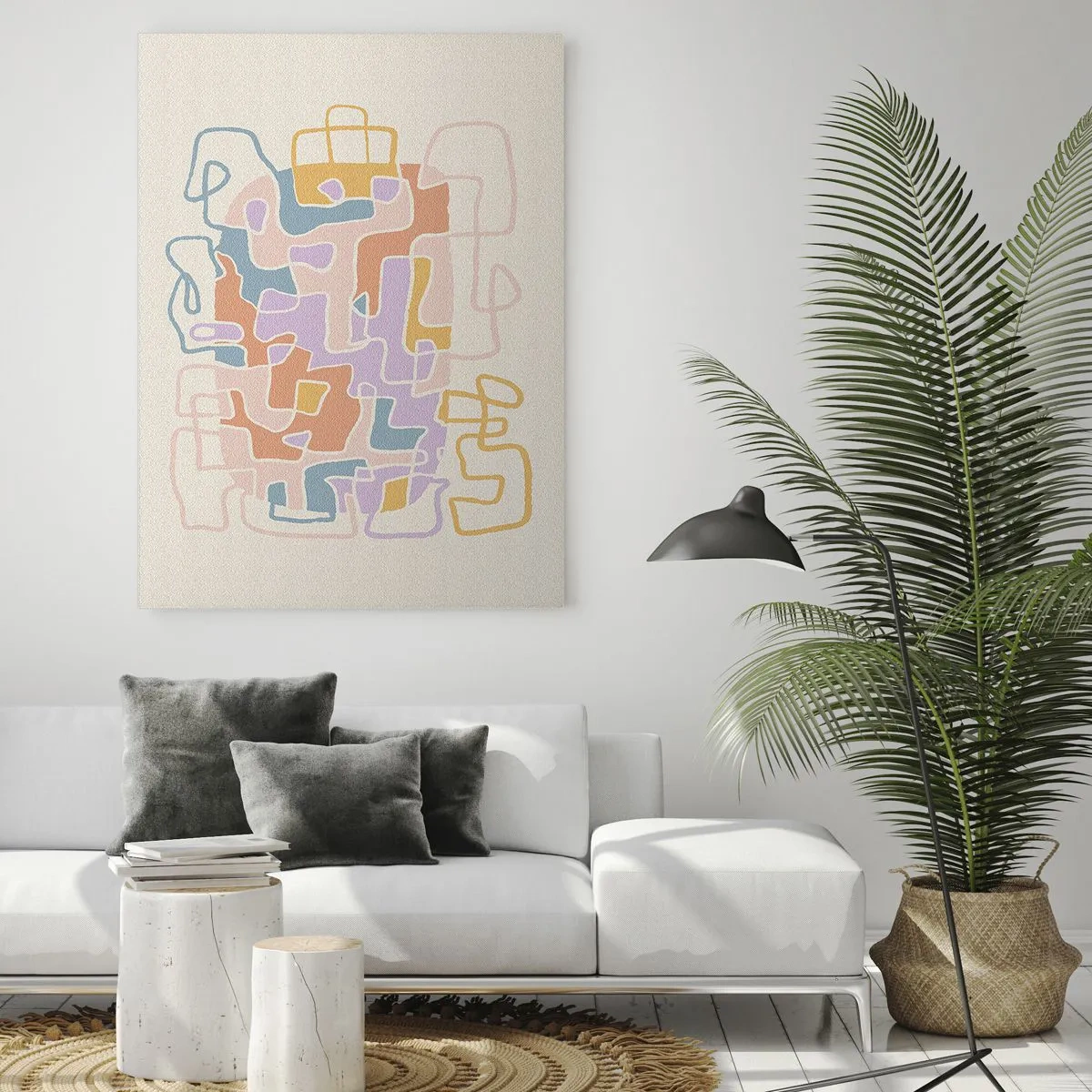 Glastavla - Bild på glas - Labyrint - ett glädjefyllt äventyr - 50x70 cm