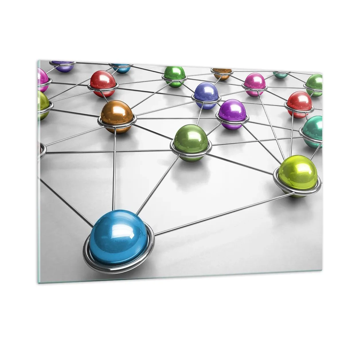 Glastavla - Bild på glas - Rymdens spindelnät - 120x80 cm