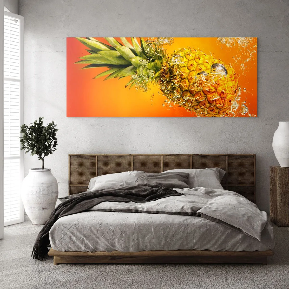 Glastavla - Bild på glas - Saftig tropisk fräschhet - 160x50 cm