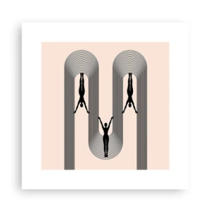 Affisch - Upp och ner - 30x30 cm