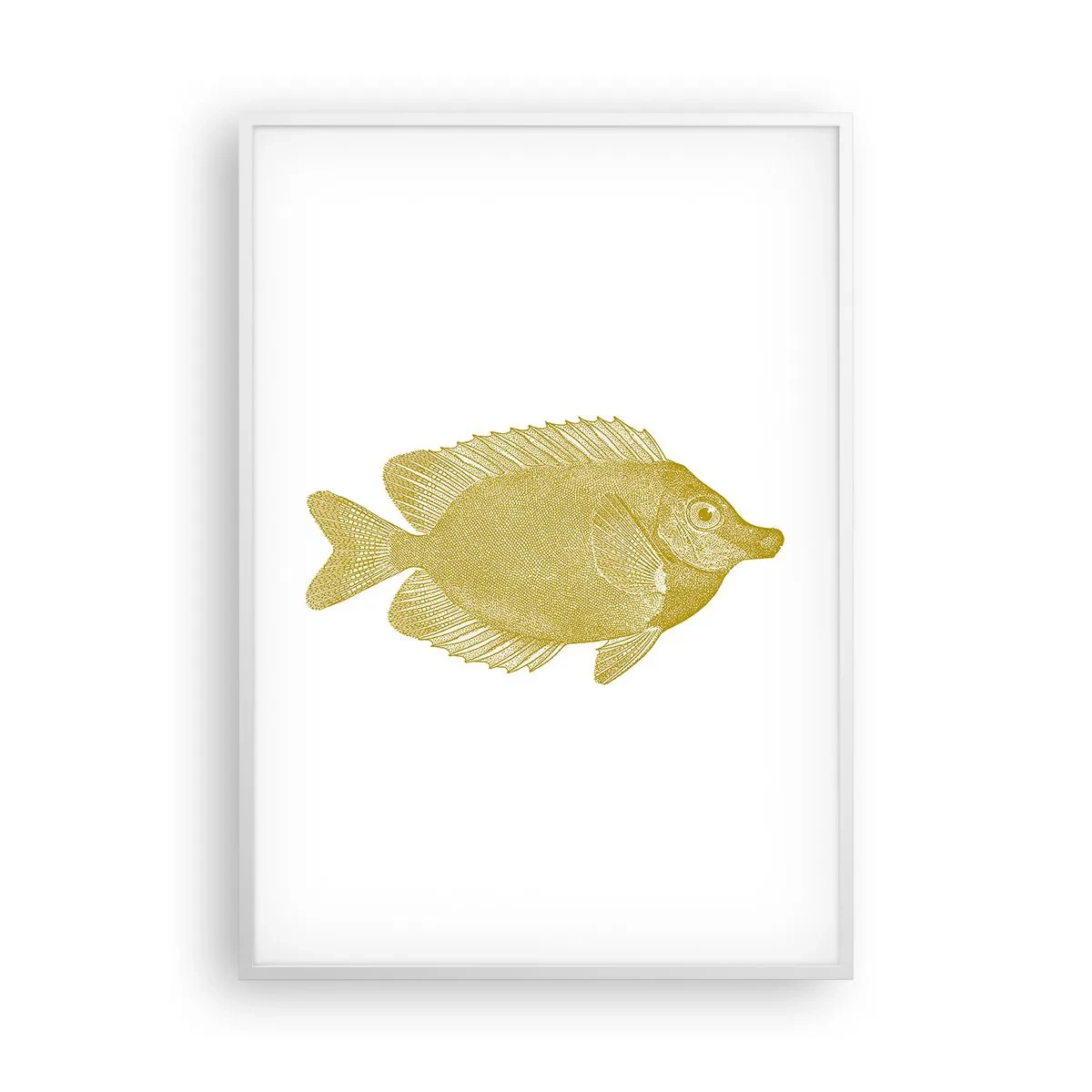 Affisch i vit ram - Fisk och det är allt - 70x100 cm